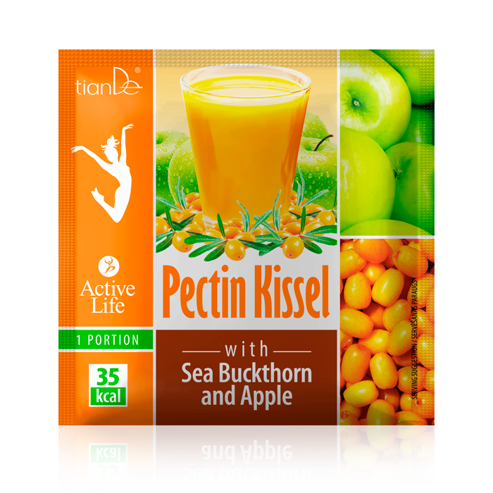 Pektin Kissel mit Sanddorn und Apfel