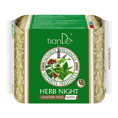 Nephrite Freshness Herb Night Damenbinden, Super