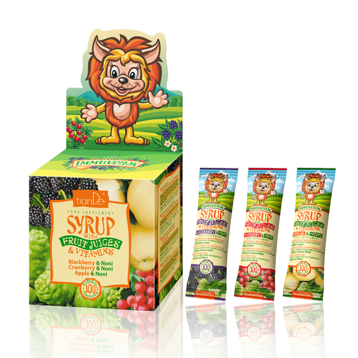 Sirupe mit Fruchtsäften und Vitaminen
