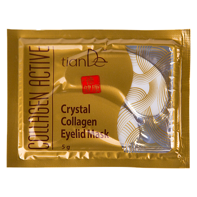 Crystal Collagen Mask auf den Augenlidern
